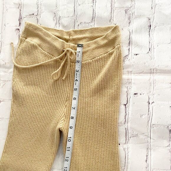 Womens Asos Tan Nude Neutral Rib Knit Slim Co-Ord Size 2 Loungewear Cozy Demure - Picture 11 of 14